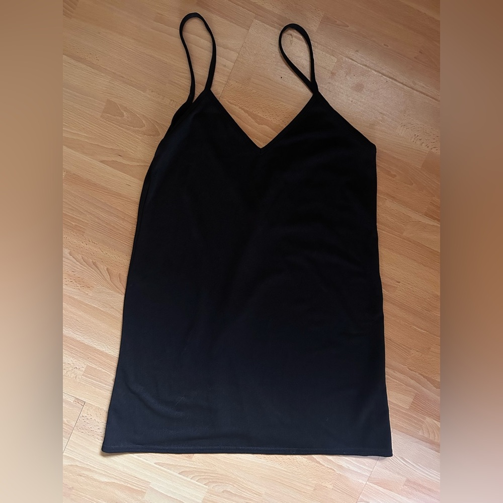 PrettyLittleThing flowy black dress size 6